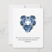 Memory Treasure Floral Heart Design Dank u (Achterkant)