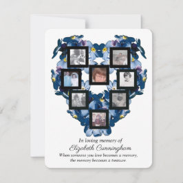 Memory Treasure Floral Heart Design Dank u