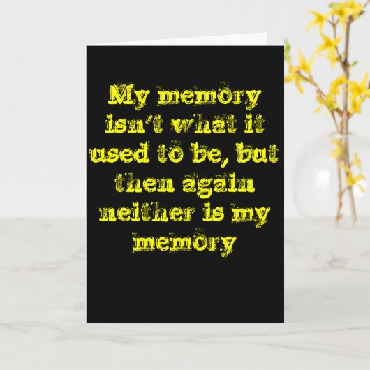 Memory Verlate Birthday Kaart (Gele Bloem)