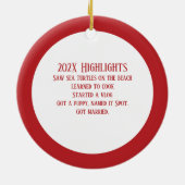 Memory Year Belangrijkste foto Keramisch Ornament (Achterkant)