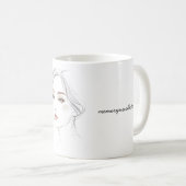 MemoryUs Portret Mok – Miniale Kunst Koffiekop (Voorkant rechts)