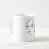 MemoryUs Portret Mok – Miniale Kunst Koffiekop (Voorkant links)