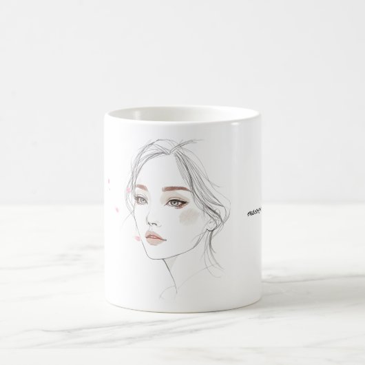 MemoryUs Portret Mok – Miniale Kunst Koffiekop (Center)