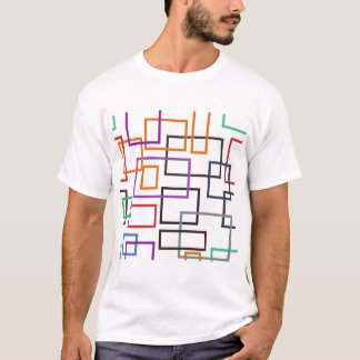 Memphare-stijl met kleurengeometrisch ontwerp t-shirt