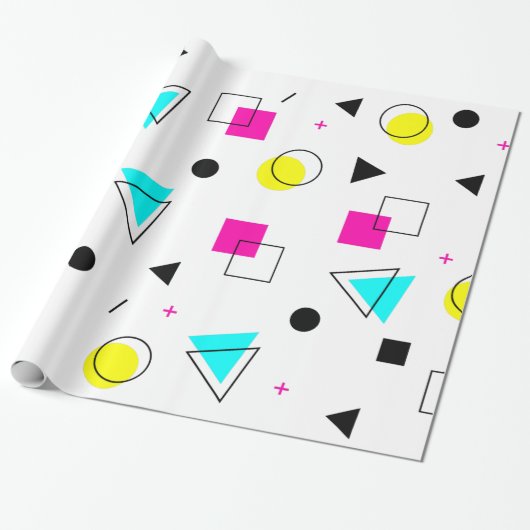 Memphis 80-inch Design Wrapping Paper Cadeaupapier (Uitgerold)