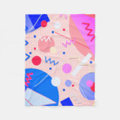 Memphis #82 Sangria Fleece Deken (Voorkant)