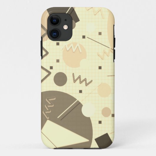 Memphis #82 Sepia Case-Mate iPhone Case (Achterkant)