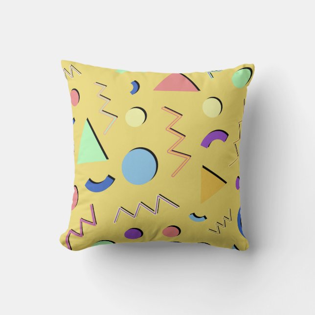 Memphis #92 Light Yellow Kussen (Voorkant)