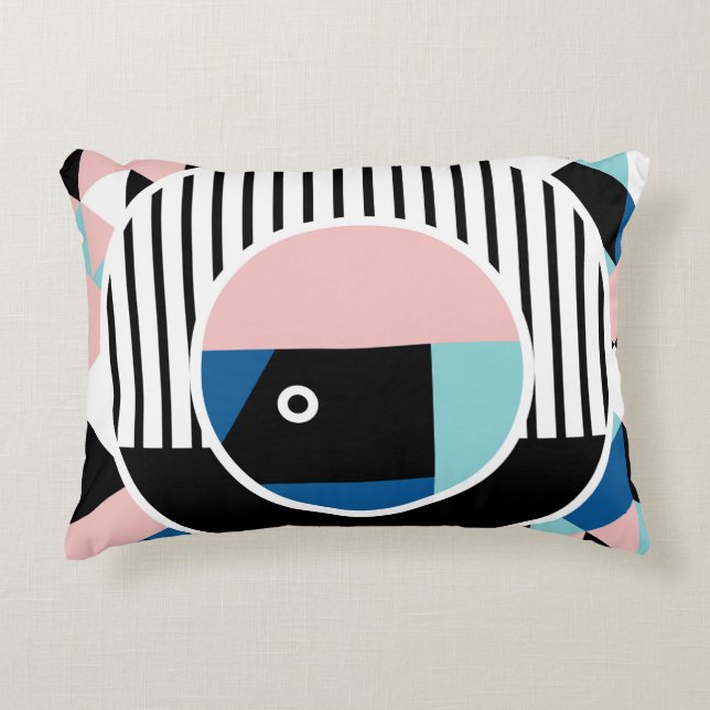 Memphis abstract poster design. Face geometric mak Accent Kussen (Voorkant)