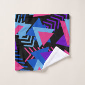 Memphis Abstracte Vormen Patroon - Bad Handdoek (Wasdoekje)