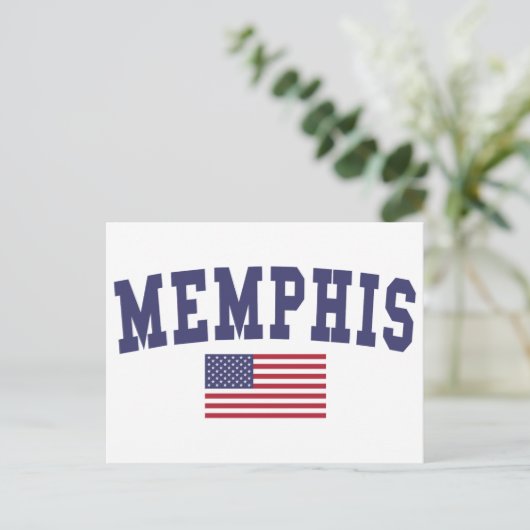 Memphis Amerikaanse vlag Briefkaart (Staand voorkant)
