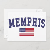 Memphis Amerikaanse vlag Briefkaart (Voorkant / Achterkant)