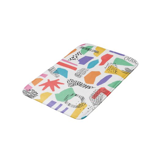 Memphis Art: Grunge oppervlakteontwerp Badmat (Gekanteld)