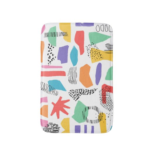 Memphis Art: Grunge oppervlakteontwerp Badmat (Voorkant Verticaal)