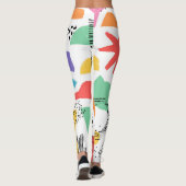 Memphis Art: Grunge oppervlakteontwerp Leggings (Achterkant)