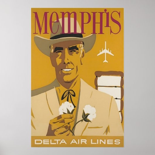 Memphis Art Tennessee Print Delta Reisposter (Voorkant)