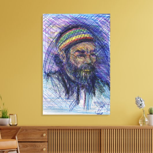 Memphis Artist Wrapped Canvas (Insitu (Woonkamer))