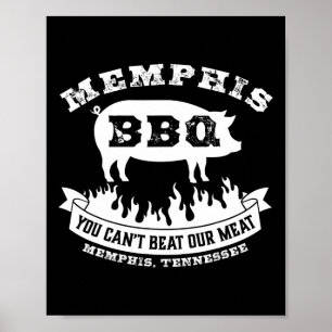 Memphis Bbq Je Kunt Ons Vlees Bbq Niet Verslaan Poster