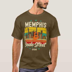 Memphis Beale Street Blues Music Guitar Mu T-shirt