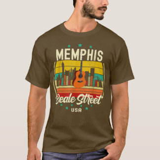 Memphis Beale Street Blues Music  Guitar Mu T-shirt