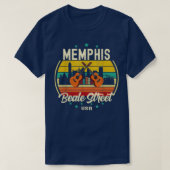 Memphis Beale Street Blues Music  Guitar Mu T-shirt (Design voorkant)
