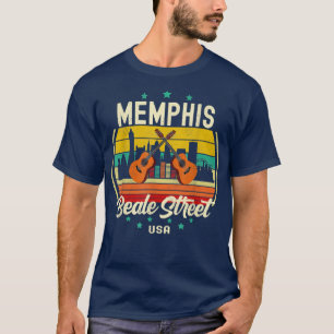 Memphis Beale Street Blues Music  Guitar Mu T-shirt