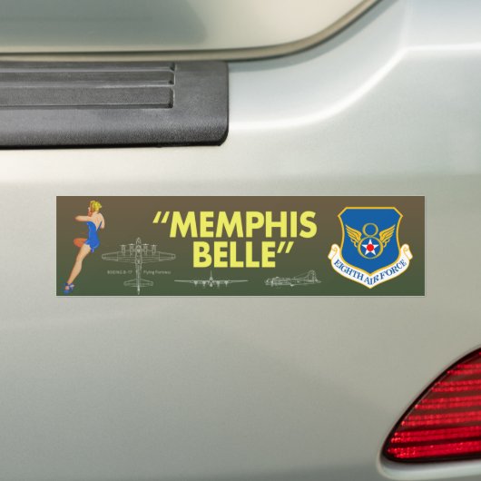 "Memphis Belle" 8e luchtmacht Bumpersticker (Op auto)