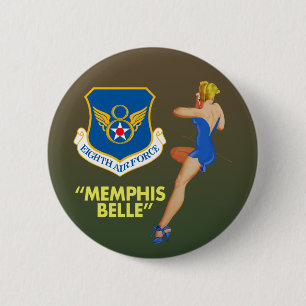 "Memphis Belle" 8e luchtmacht Ronde Button 5,7 Cm