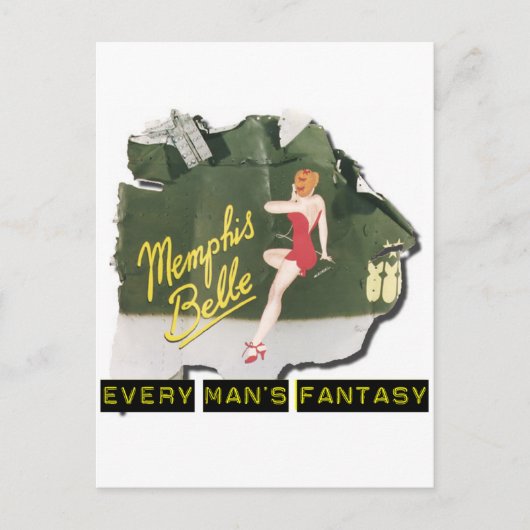 Memphis Belle Pin Up Briefkaart (Voorkant)