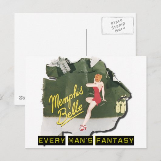 Memphis Belle Pin Up Briefkaart (Voorkant / Achterkant)