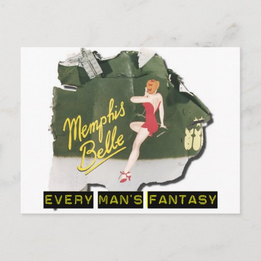 Memphis Belle Pin Up Briefkaart (Voorkant)