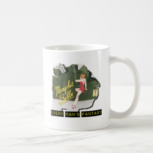 Memphis Belle Pin Up Koffiemok (Rechts)