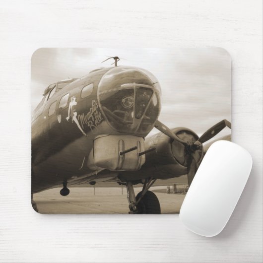 Memphis Belle Sepia Mousepad Muismat (Met muis)