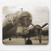 Memphis Belle Sepia Mousepad Muismat (Voorkant)