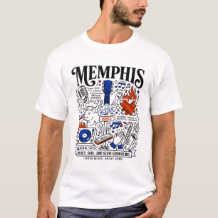 Memphis Blues Ziel En Gerookte Barbecue T-shirt
