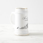 Memphis Bridal Party Gift Skyline gepersonaliseerd Bierpul (Voorkant links)