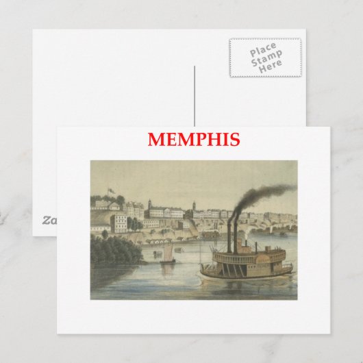 memphis briefkaart (Voorkant / Achterkant)