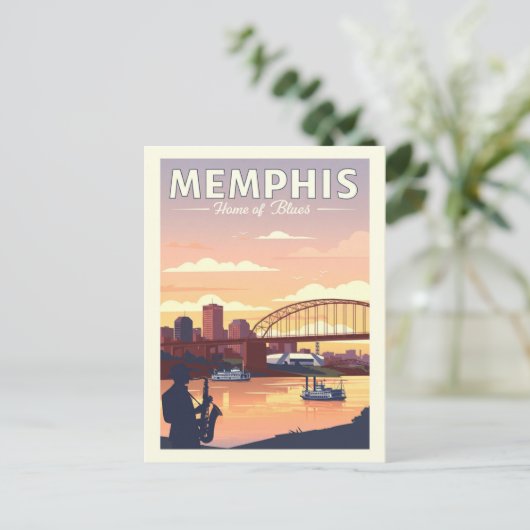  Memphis Briefkaart (Staand voorkant)