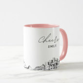 Memphis bruiloft gepersonaliseerde koffie Mok (Voorkant rechts)