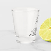 Memphis bruiloft gunst gepersonaliseerd gejuich shot glas (Links)