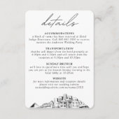 Memphis bruiloft kleine verticale details informatiekaartje (Voorkant)