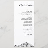 Memphis Bruiloft Receptie Diner Menu (Voorkant)