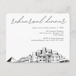 Memphis bruiloft repetitie uitnodigen behuizing Ka Informatiekaartje