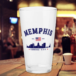 "Memphis– Cheers to 1819 & the Bluff City" Glas