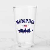 "Memphis– Cheers to 1819 & the Bluff City" Glas (Voorkant)