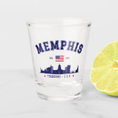 "Memphis– Cheers to 1819 & the Bluff City" Shot Glas (Voorkant)