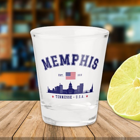 "Memphis– Cheers to 1819 & the Bluff City" Shot Glas
