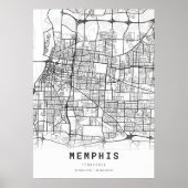 Memphis City Map Poster (Voorkant)