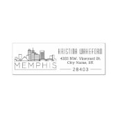 Memphis City Skyline | Aangepast adres Zelfinktende Stempel (Design)