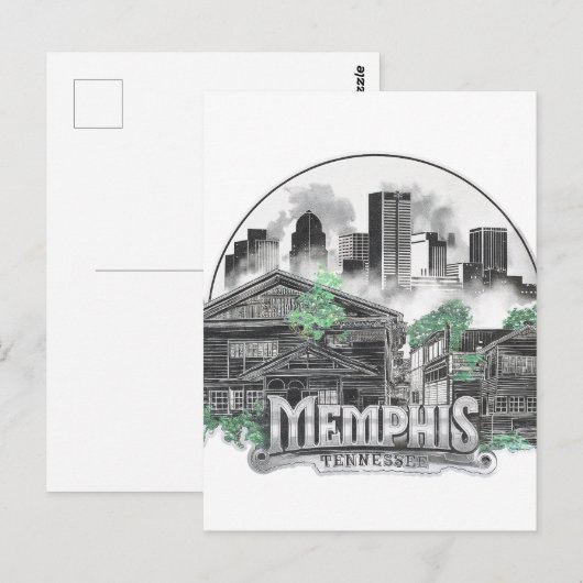 Memphis City Tennessee Verenigde Staten Briefkaart (Voorkant / Achterkant)